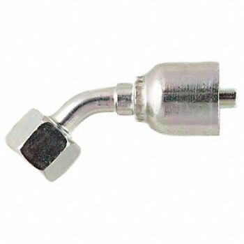 PARKER Crimp Fitting 45 Deg 1 I.D. F BSPP, 55DA65