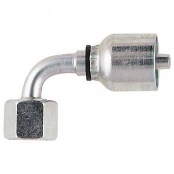 PARKER Crimp Fitting 90 Deg 1/2 I.D. F Metric, 55DC54