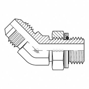 ADAPTALL Hose Adapter 3/8 JIC 3/8 BSPP, 55DT96