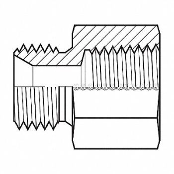 ADAPTALL Hose Adapter 42 mm Metric 1-1/4 NPT, 55DU69