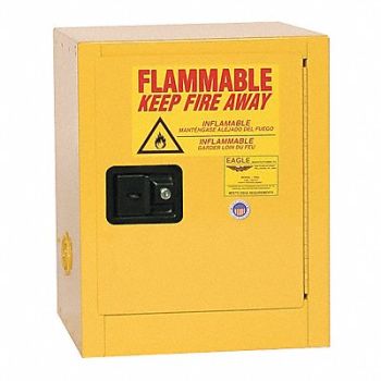 EAGLE Flammable Liquid Safety Cabinet Yellow, 55EA62