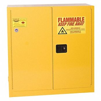 EAGLE K2468 Flammable Liquid Safety Cabinet Yellow, 55EA91