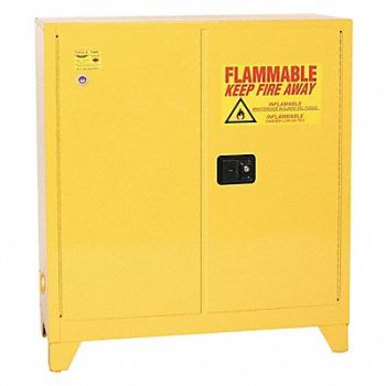EAGLE Flammable Liquid Safety Cabinet Yellow, 55EA93