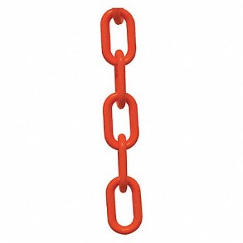 MR. CHAIN Plastic Chain 1-1/2 Sz 25 ft L Orange, 55EC52
