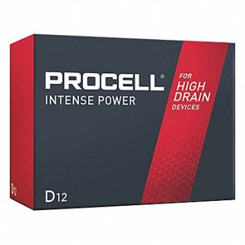 DURACELL PROCELL Battery D Premium 1.5VDC PK12, 55EC95