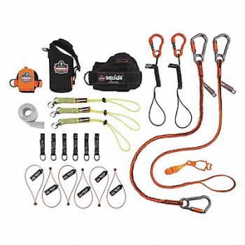 ERGODYNE Tool Tethering Kit Black/Green/Orange, 55EE65