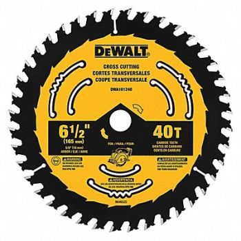 DEWALT Circular Saw Blade Blade Dia 6-1/2 in., 55EF20