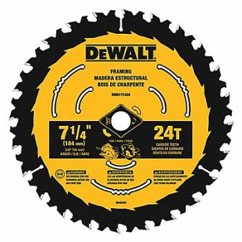DEWALT Circular Saw Blade Blade Dia 7-1/4 in., 55EF21
