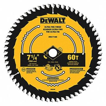 DEWALT Circular Saw Blade Blade Dia 7-1/4 PK10, 55EF29