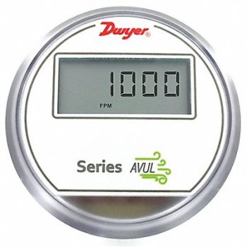DWYER Air Velocity Transmitter LCD 15/32 Dia, 55EH69