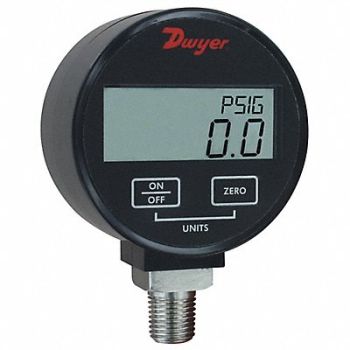 DWYER K4248 Digital Compound Gauge 3 Dial Size Blk, 55EJ20