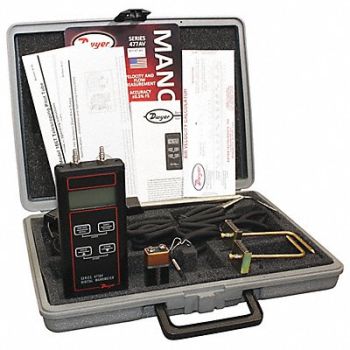 DWYER Anemometer Kit 0 to 9999 Velocity (FPM), 55EJ37