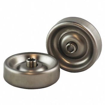 GRAINGER APPROVED Skate Wheel Silver Hub 13/16 W PK4, 55EY16