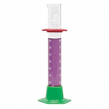 SIBATA Graduated Cylinder 30mm Dia PK6, 55EZ62