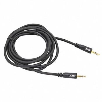 MOBILESPEC Stereo Audio Cable Plastic 5.80 H Black, 55FA83