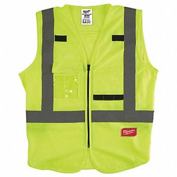 MILWAUKEE High Visibility Vest S/M Yellow/Green, 55FF08