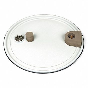 GRAINGER APPROVED Drum Cover White Steel 55 gal, 55FF56