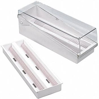 GLOBE SCIENTIFIC Microscope Slide Box Pink PK6, 55FH92