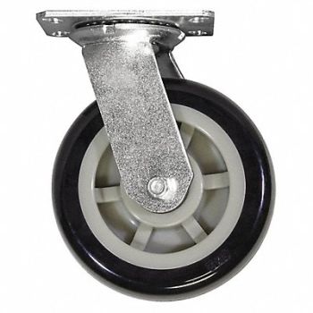 AKRO-MILS Swivel Plate Caster 1000 lb Cap. Steel, 55HA73