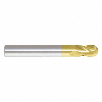 GRAINGER APPROVED Ball End Mill Double End 1/2 Carbide, 55HG93