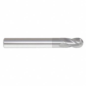 GRAINGER APPROVED Ball End Mill Double End 1/2 Carbide, 55HG94