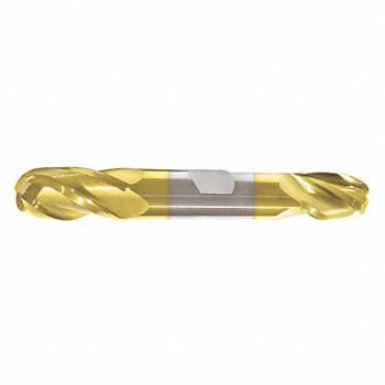 GRAINGER APPROVED Ball End Mill Double End 1/4 Carbide, 55HG96