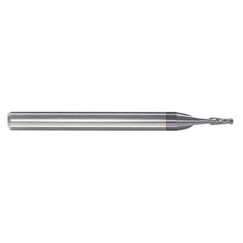 GRAINGER APPROVED Ball End Mill Single End 3/32 Carbide, 55HH45