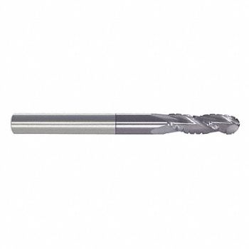GRAINGER APPROVED Ball End Mill Single End 5/8 Carbide, 55HL43