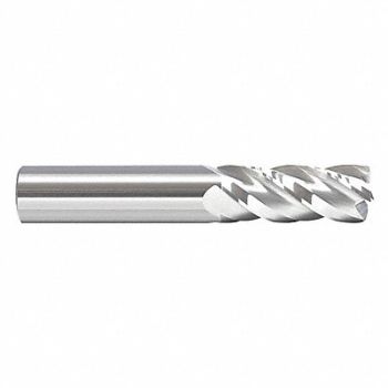 GRAINGER APPROVED Cor Rad End Mill 1 Carb 0 rad, 55HT65
