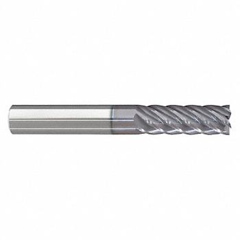 GRAINGER APPROVED Cor Rad End Mill 1 Carb 0 rad, 55HU52