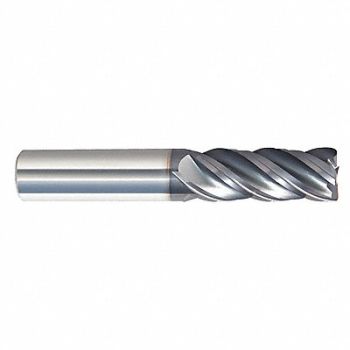 GRAINGER APPROVED Cor Rad End Mill 3/8 Carb 0 rad, 55HU99