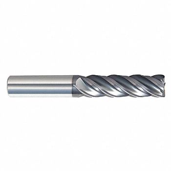 GRAINGER APPROVED Cor Rad End Mill 1 Carb 0 rad, 55HV30