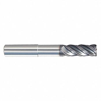 GRAINGER APPROVED Cor Rad End Mill 1 Carb 0 rad, 55HV80