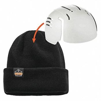 N-FERNO BY ERGODYNE Knit Cap with Bump Cap Universal Black, 55JF05