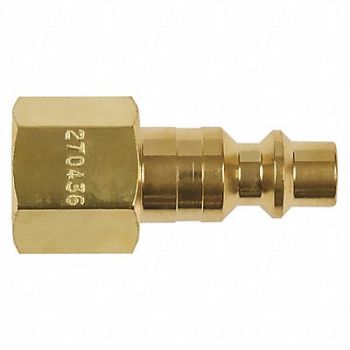 MILLER Air Hose Plug 1/4 Brass PK2, 55JF43