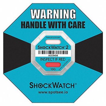 SHOCKWATCH G-Force Indicator Label 10G PK50, 55JF94