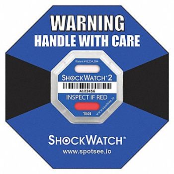 SHOCKWATCH G-Force Indicator Label 115G PK50, 55JF95