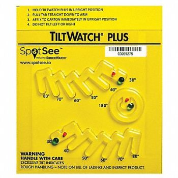 TILTWATCH Tilt Indicator Label 30 Deg PK50, 55JG02