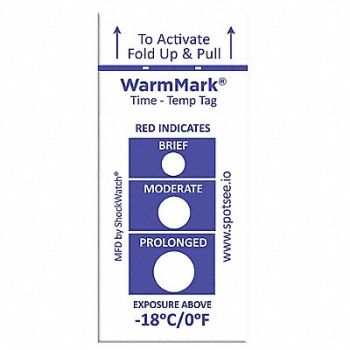 WARMMARK Temperature Indicator Label Heat PK100, 55JG18