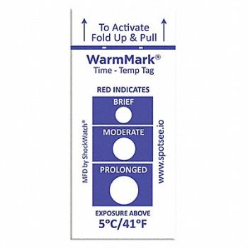 WARMMARK Temperature Indicator Label Heat PK100, 55JG20