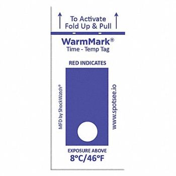 WARMMARK Temperature Indicator Label Heat PK100, 55JG23