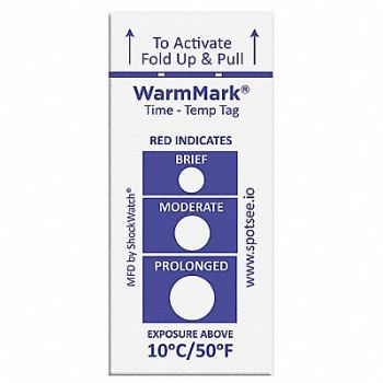 WARMMARK Temperature Indicator Label Heat PK100, 55JG24