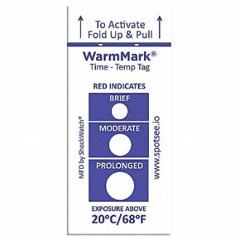 WARMMARK Temperature Indicator Label Heat PK100, 55JG25