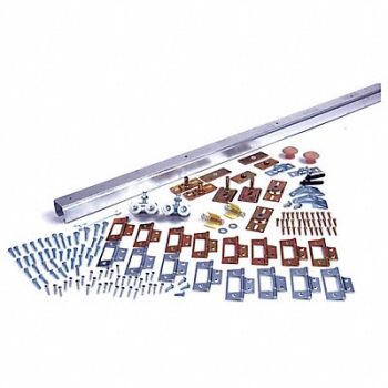NATIONAL GUARD Track Kit Sliding Door Type Alum. Silver, 55JJ18