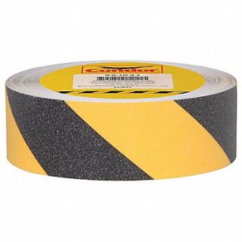CONDOR AntiSlip Tape 60 ftLx2 inW BLK/YLW PK6, 55JK21