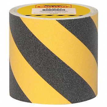 CONDOR AntiSlip Tape 60 ftLx6 inW BLK/YLW PK2, 55JK23