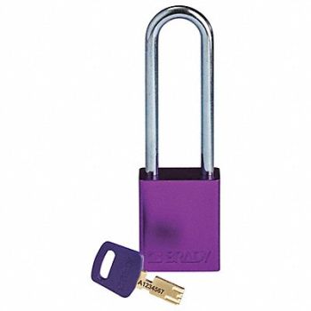 BRADY Lockout Padlock Purple 1-13/16 H Body, 55JZ11