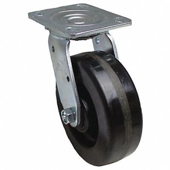 GRAINGER APPROVED Standard Plate Caster Wheel 6 Dia, 55KC14