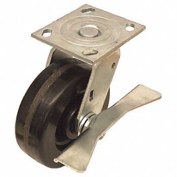 GRAINGER APPROVED Standard Plate Caster Wheel 6 Dia, 55KC15
