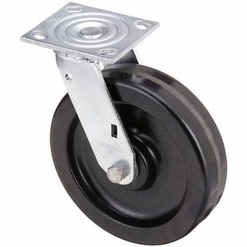 GRAINGER APPROVED Standard Plate Caster Wheel 8 Dia, 55KC22